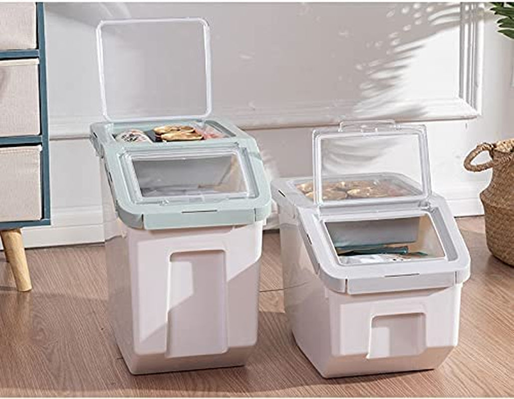 Food Storage Container 20Lb, Large Airtight Pet Food Containers, Dog Food Bin with Scoop, Measuring Cup for Storage Pet Dog Cat Food Supplies - Grey